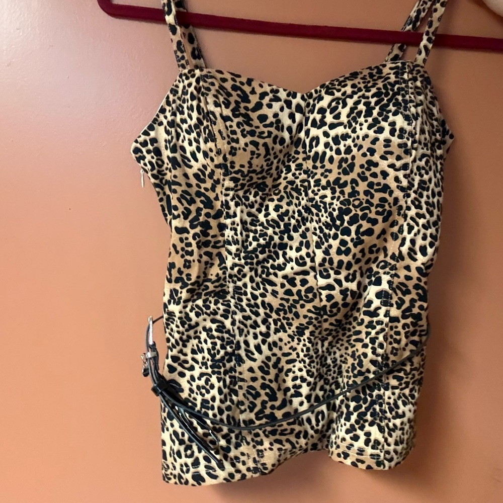 Guess Animal Print Bustier Top